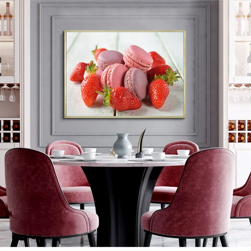 Home Decor Shop - لوحة قماشية لتزيين المنزل بتصميم ماكارون