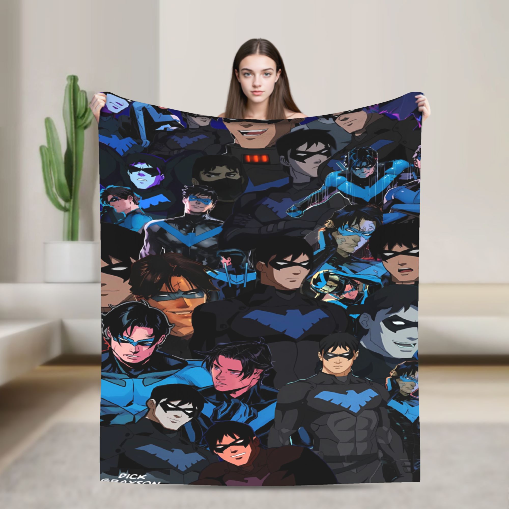 Home Decor Fallout 4 - ديكس nightwing غرايسون بطانية دافئة لينة