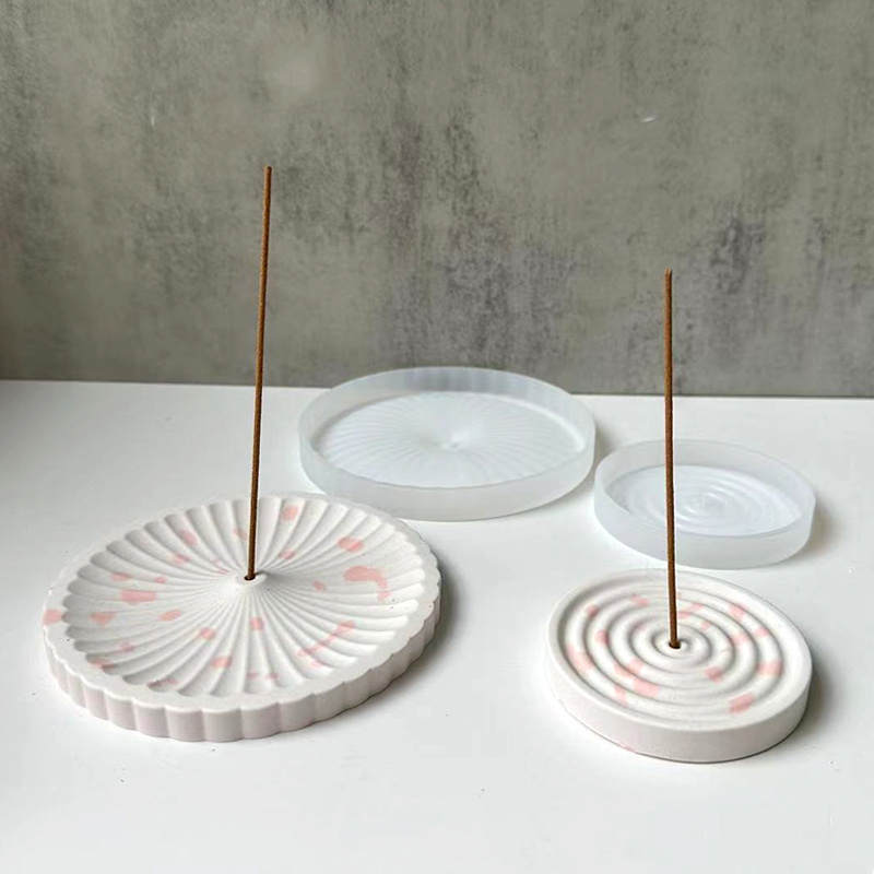 Incense Stick Holder - قالب سيليكون لصينية البخور، قالب إسمنتي