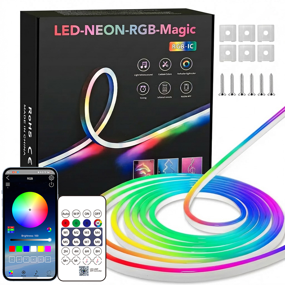 شريط إضاءة LED نيون RGB بتقنية - مراجعة Home Decor Free App وسعره