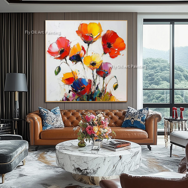 لوحة زيتية سميكة مرسومة يدويًا - مراجعة Home Decor Color Palettes وسعره