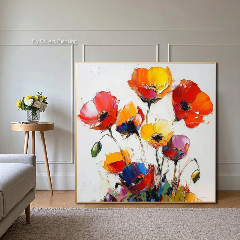 لوحة زيتية سميكة مرسومة يدويًا - مراجعة Home Decor Color Palettes وسعره