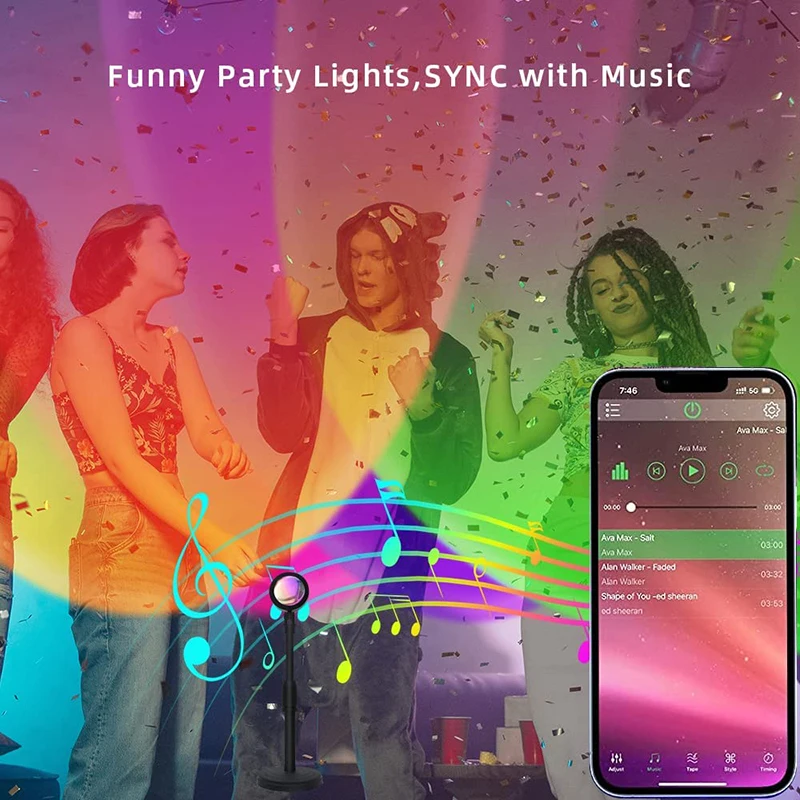 مصباح غروب الشمس الذكي LED ، م - مراجعة Home Decor Free App وسعره
