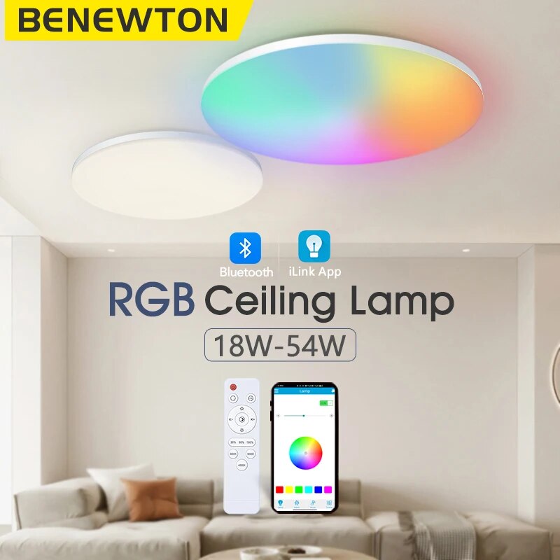 مصباح سقف ذكي RGB CCT من Marpo - مراجعة Home Decor Free App وسعره