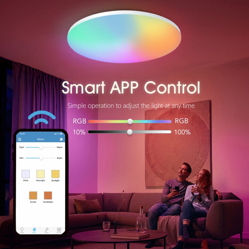 مصباح سقف ذكي RGB CCT من Marpo - مراجعة Home Decor Free App وسعره