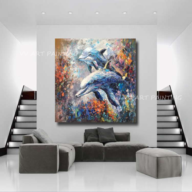 لوحة زيتية مرسومة يدويًا بسكين - مراجعة Home Decor Color Palettes وسعره