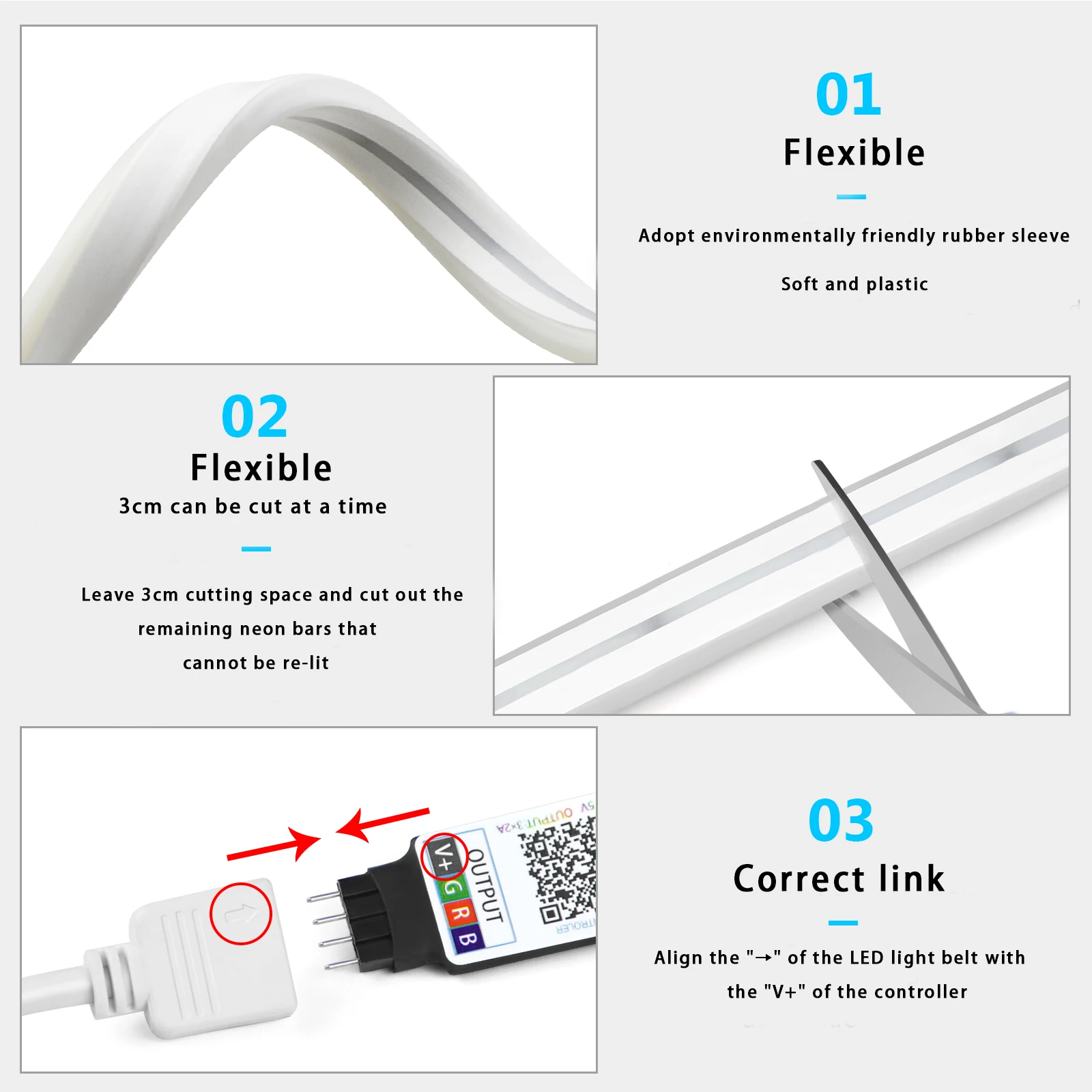 شريط إضاءة LED نيون USB RGB 5  - مراجعة Home Decor Free App وسعره