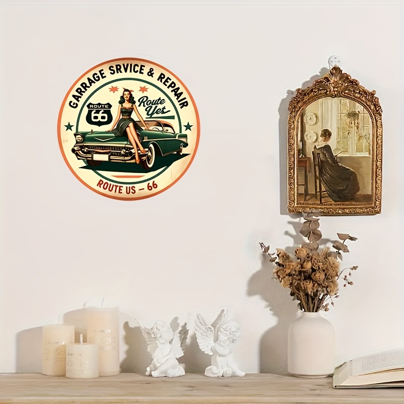 لافتة ألمنيوم دائرية بتصميم كل - مراجعة Home Decor Shop وسعره