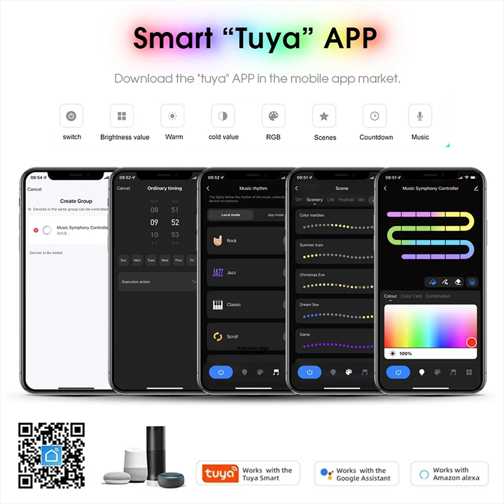 شريط إضاءة LED ذكي WS2811 RGBI - مراجعة Home Decor Free App وسعره
