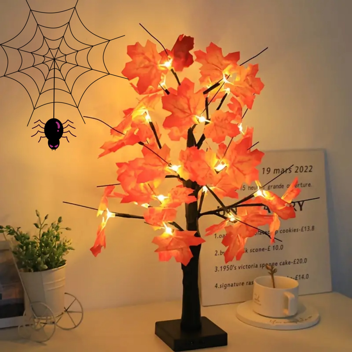 1 قطعة 24 LED الاصطناعي الأسود - مراجعة Home Decor Fallout 4 وسعره